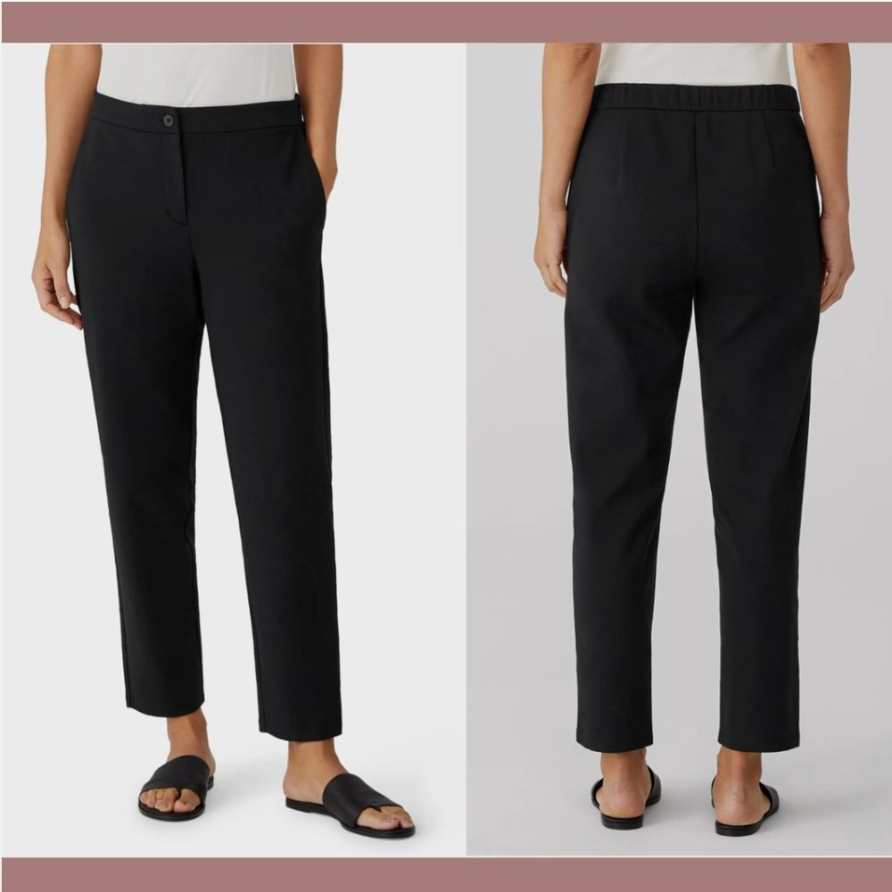 NWT $168 Eileen Fisher [ Small‎ ] Slouchy Ankle Pants in Black #6176